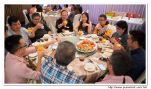 賓客享用晚宴美食情況。