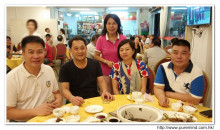 本基金服務人員與台山市海洋與漁業局譚遠東局長(左一) 、台山市端芬鎮委員會余玉琛書記(左二)及端芬學校前校長楊日健(右一)合照。