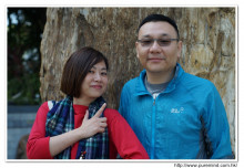 遊覽荃灣如心廣場內木化石公園。