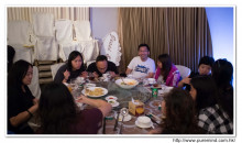 賓客享用晚宴美食情況。